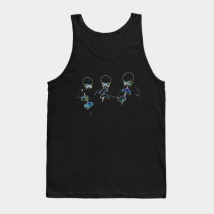 SIMPLE ABSTRACT MUSICAL ALIEN Tank Top